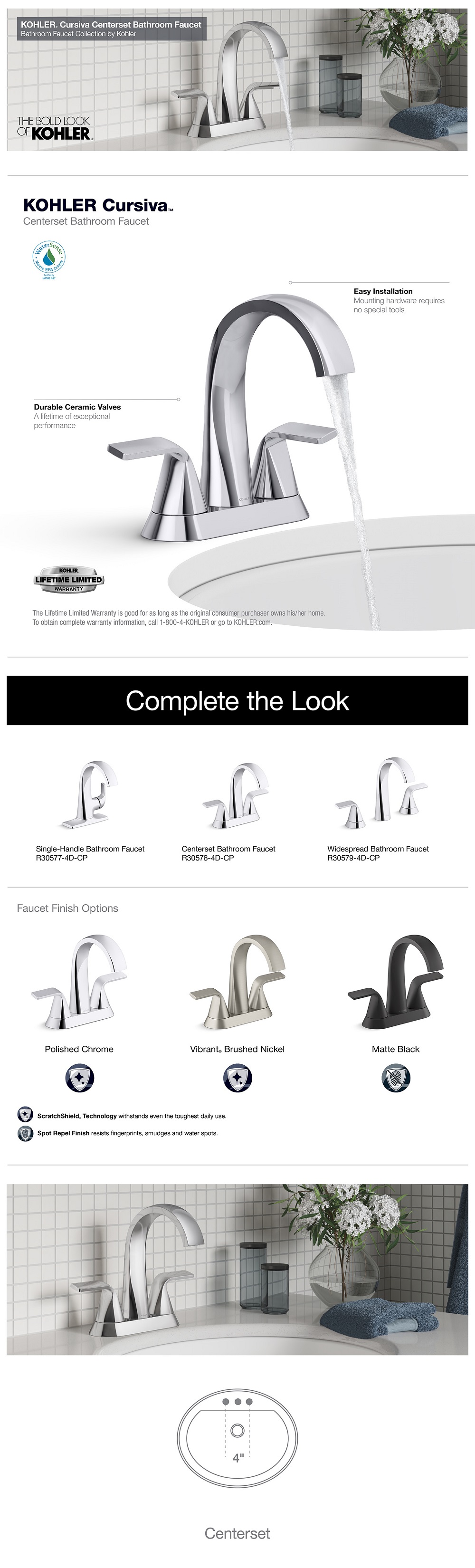 Kohler Cursiva Shower Faucet Installation Instructions at Jo Howard blog